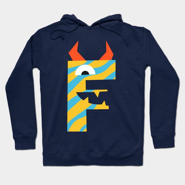 F Letter Hoodie by Mako Design 